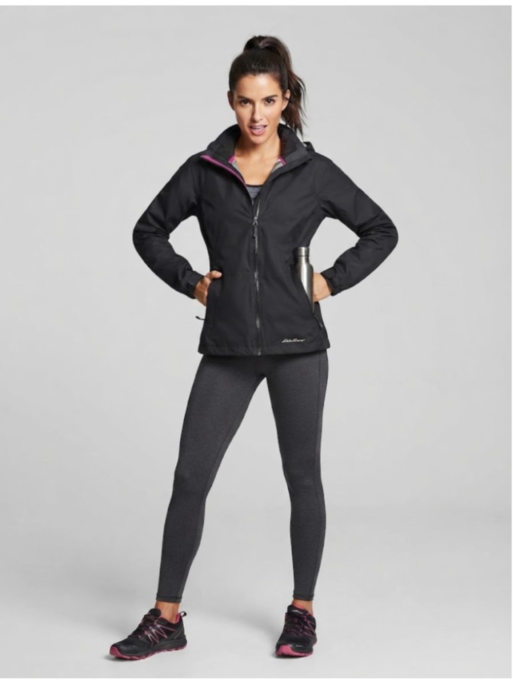 Eddie Bauer WeatherEdge Plus Jacket Size S Black Purple